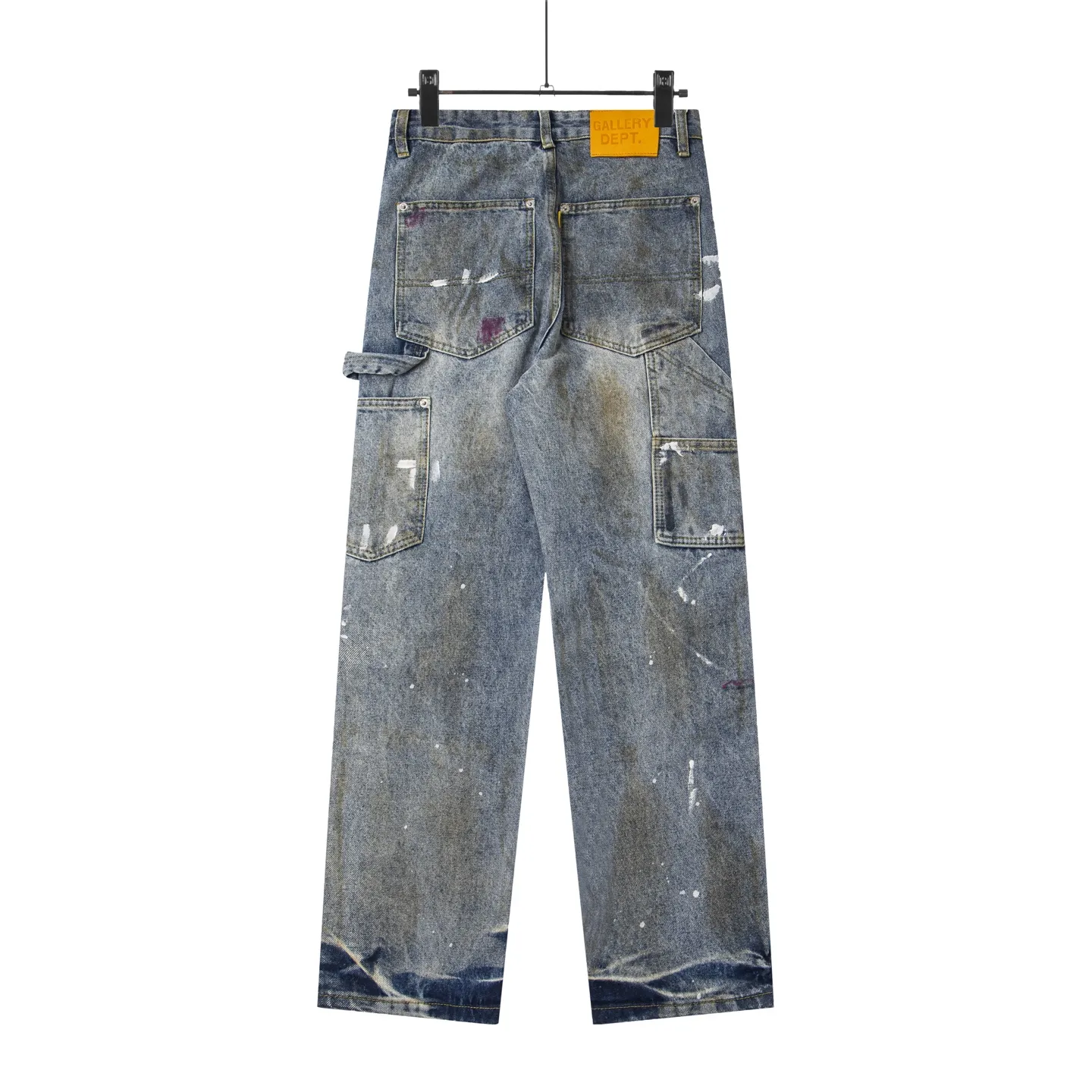 #8179 P260💰 GALLERY DEPT. Vintage splash-ink hole-cut logging spray-on dirty mud-dyed loose washed jeans - truly restore the ultimate texture of Vintage - original hardware accessories washed and other elevators, QR code analysis are all purchased from the original factory, high degree of restoration, you are welcome to compare with a certain product~ - Three-dimensional version Loose and comfortable, not picky about the figure, tall and slim, factory Seiko, original quality control, same style for men and women, can be matched with couples, versatile recommendation Essential jeans for all seasons - sizes: 28 30 32 34 36